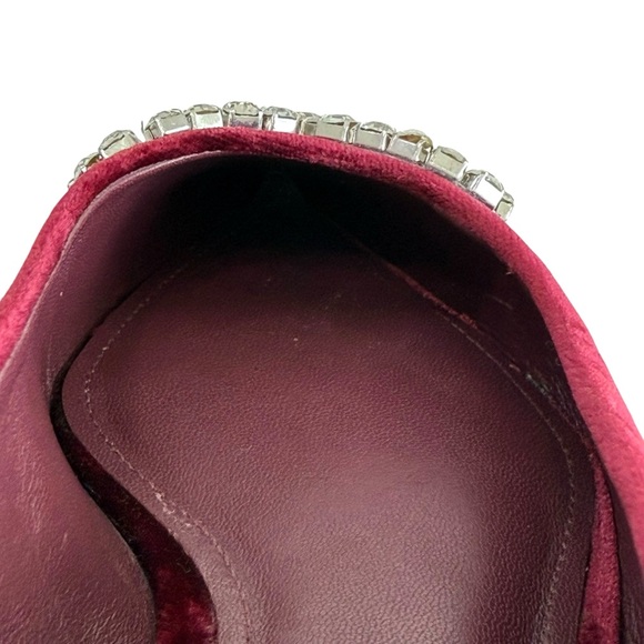 NWOT Larroude Lee Crystal-Embellished Bow Velvet Ballet Flats Size 6 - Picture 14 of 16